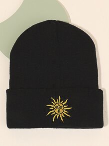 Sun Embroidery Beanie