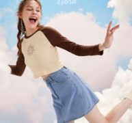 Sun Graphic Colorblock Baseball Tee