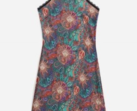 Sun Graphic Mesh Cami Dress