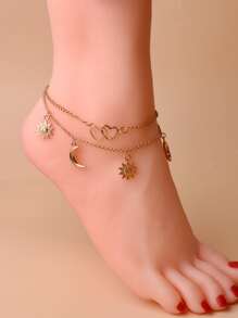 Sun Moon Decor Anklet