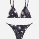 Sun Print Bikini Swimsuit