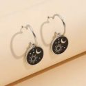 Sun & Moon Decor Drop Earrings