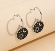 Sun & Moon Decor Drop Earrings