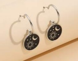 Sun & Moon Decor Drop Earrings