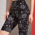 Sun & Moon Print Biker Shorts