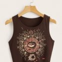 Sun & Moon Print Tank Top