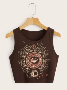 Sun & Moon Print Tank Top