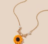 Sunflower Charm Chain Necklace