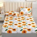 Sunflower Print Fitted Sheet Sets Without Filler