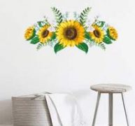 Sunflower Print Wall Sticker