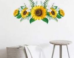 Sunflower Print Wall Sticker