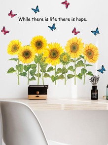 Sunflower Print Wall Sticker