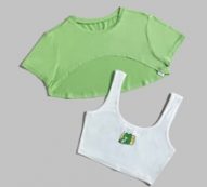 Super Crop Tee & Frog Print Tank