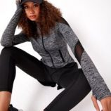 Super Elastic Mesh Insert Hooded Sports Jacket