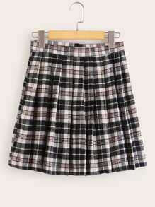 Tartan Pleated Skirt