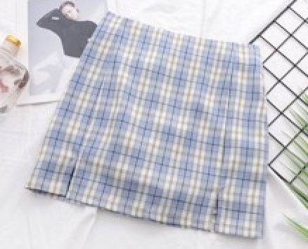 Tartan Slit Hem Mini Skirt