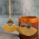 Tassel Charm Necklace & Earrings