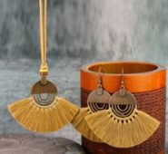 Tassel Charm Necklace & Earrings