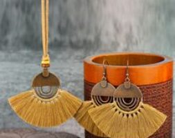 Tassel Charm Necklace & Earrings