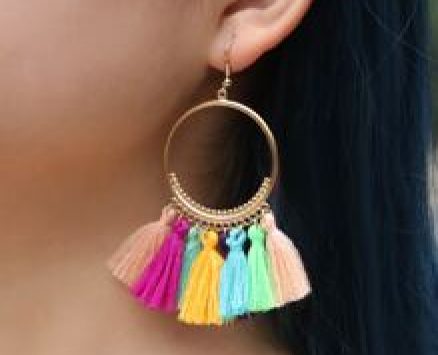 Tassel Decor Drop Earrings