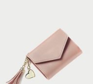 Tassel Decor Fold Over Wallet