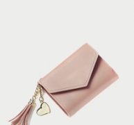 Tassel Decor Fold Over Wallet