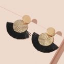 Tassel Decor Round Drop Earrings