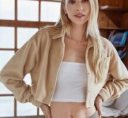 Teddy Solid Crop Jacket