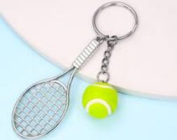 Tennis Charm Keychain