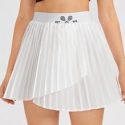 Tennis Racket Graphic Pleated Skirt