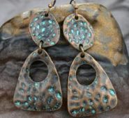 Textured Geo Drop Earrings