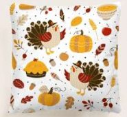 Thanksgiving Pattern Cushion Cover Without Filler