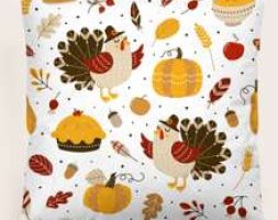 Thanksgiving Pattern Cushion Cover Without Filler