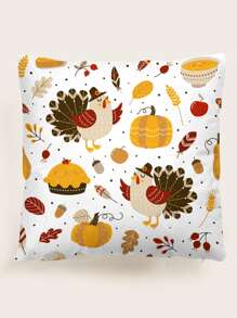 Thanksgiving Pattern Cushion Cover Without Filler