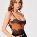 Tie Dye Backless Cami Bodysuit