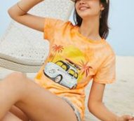 Tie Dye Car Graphic Tee