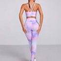 Tie Dye Criss Cross Sports Bra & Leggings