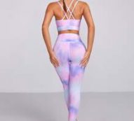 Tie Dye Criss Cross Sports Bra & Leggings