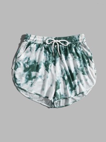 Tie Dye Drawstring Shorts