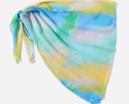 Tie Dye Knot Waist Cover Up