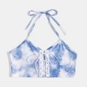 Tie Dye Lace Up Halter Top