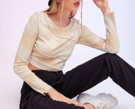 Tie Dye Ribbed Crop Tee