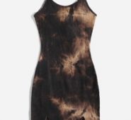 Tie Dye Ribbed Split Dress