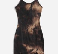 Tie Dye Ribbed Split Dress