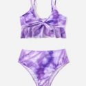 Tie Dye Ruffle Bikini Swimsuit