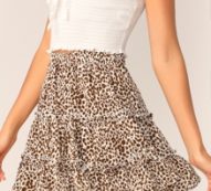 Tiered Cheetah Skirt