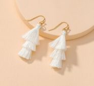 Tiered Tassel Drop Earrings