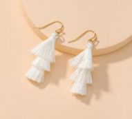Tiered Tassel Drop Earrings