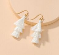 Tiered Tassel Drop Earrings