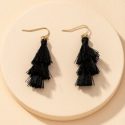 Tiered Tassel Drop Earrings